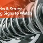 Car showing signs of worn shocks and struts.