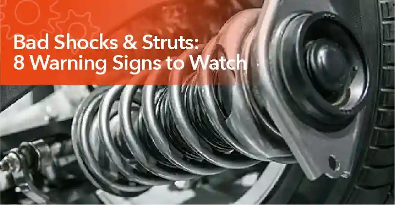 Car showing signs of worn shocks and struts.